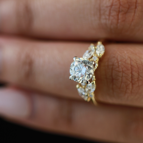 14kt Two-Tone Gold 2.10cttw Lab-Grown Diamond Engagement Ring