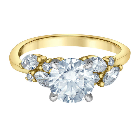 14kt Two-Tone Gold 2.10cttw Lab-Grown Diamond Engagement Ring