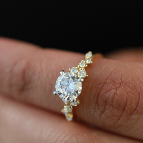 14kt Two-Tone Gold 1.85cttw Lab-Grown Diamond Engagement Ring