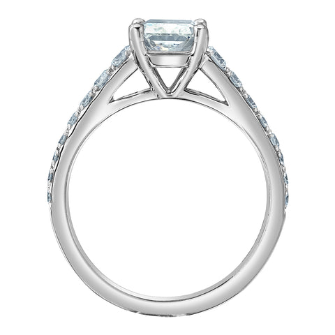 Platinum 2.06cttw Lab-Grown Radiant Diamond Engagement Ring