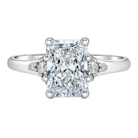 14kt White Gold 2.14cttw Lab-Grown Radiant Diamond Engagement Ring