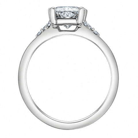 14kt White Gold 2.14cttw Lab-Grown Radiant Diamond Engagement Ring