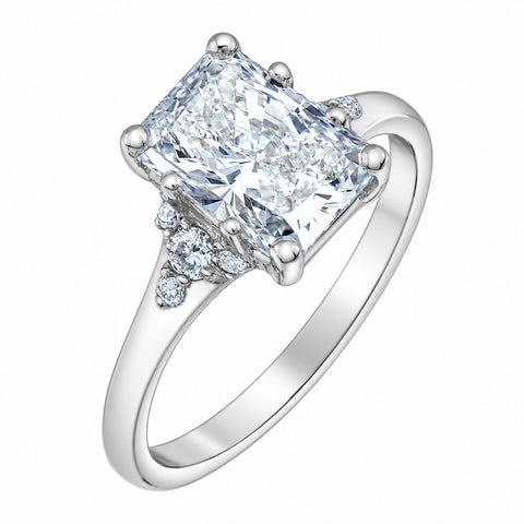 14kt White Gold 2.14cttw Lab-Grown Radiant Diamond Engagement Ring