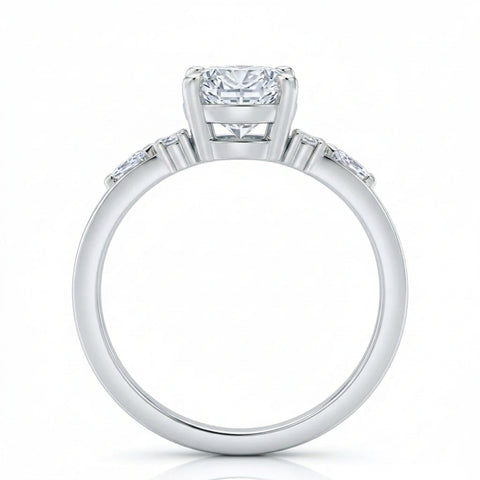Platinum 2.19cttw Pear Shape Lab-Grown Diamond Ring