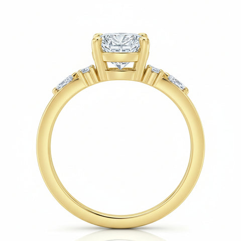 14kt Yellow Gold 2.12cttw Pear Shape Lab-Grown Diamond Ring