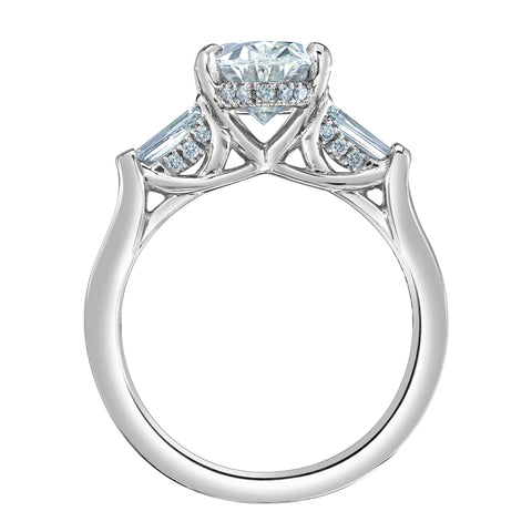 Platinum 2.47cttw Lab-Grown Oval Diamond Engagement Ring