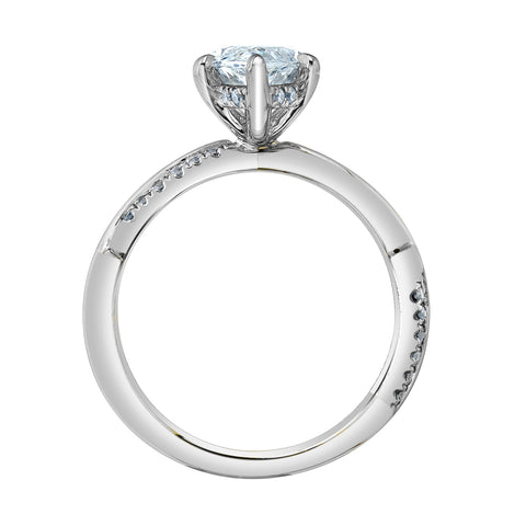 14kt White Gold 2.28cttw Lab Created Marquise Diamond Engagement Ring