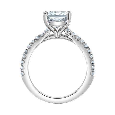 14kt White Gold 3.81cttw Lab-Grown Radiant Diamond Engagement Ring