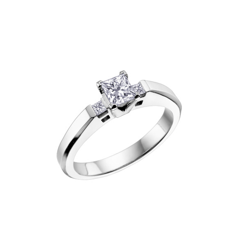 18kt White Gold 0.60cttw Certified Canadian Diamond Engagement Ring