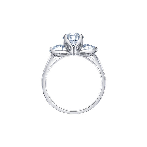 14kt White Gold 1.53cttw Three Stone Engagement Ring