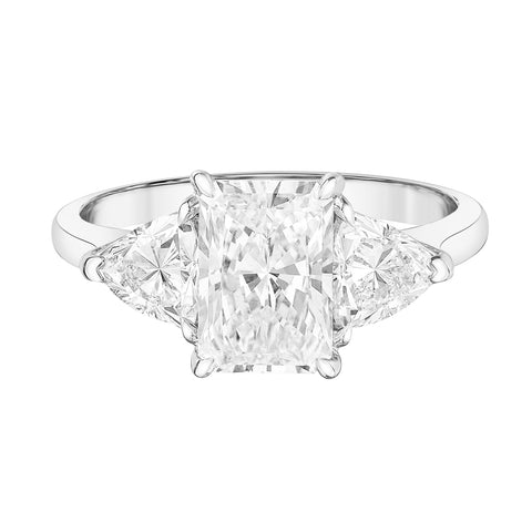 14kt White Gold 3.05cttw Lab-Grown Diamond Three Stone Ring