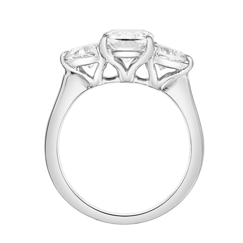 14kt White Gold 3.05cttw Lab-Grown Diamond Three Stone Ring