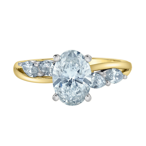 14kt Two-Tone Gold 1.92cttw Lab-Grown Diamond Engagement Ring