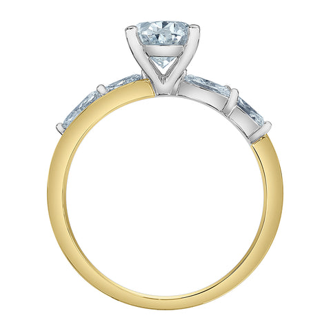 14kt Two-Tone Gold 1.92cttw Lab-Grown Diamond Engagement Ring