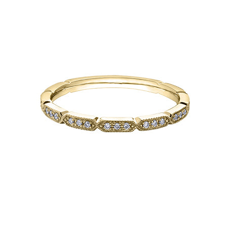 10kt Yellow Gold Milled Edge Stackable Band