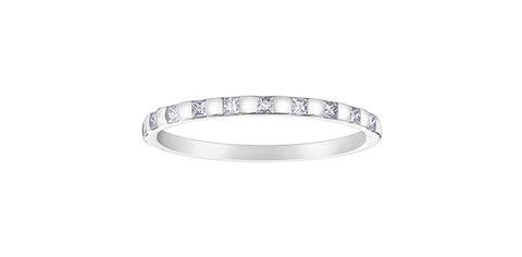 10kt White Gold 0.21cttw Diamond Stackable Ring