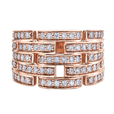 10kt Rose Gold 1.00cttw Diamond Ring