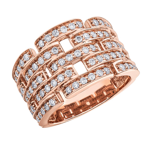 10kt Rose Gold 1.00cttw Diamond Ring