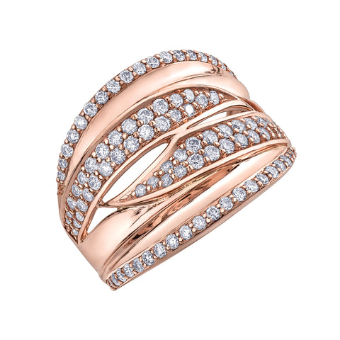 10kt Rose Gold 1.00cttw Diamond Ring