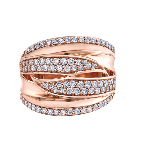 10kt Rose Gold 1.00cttw Diamond Ring