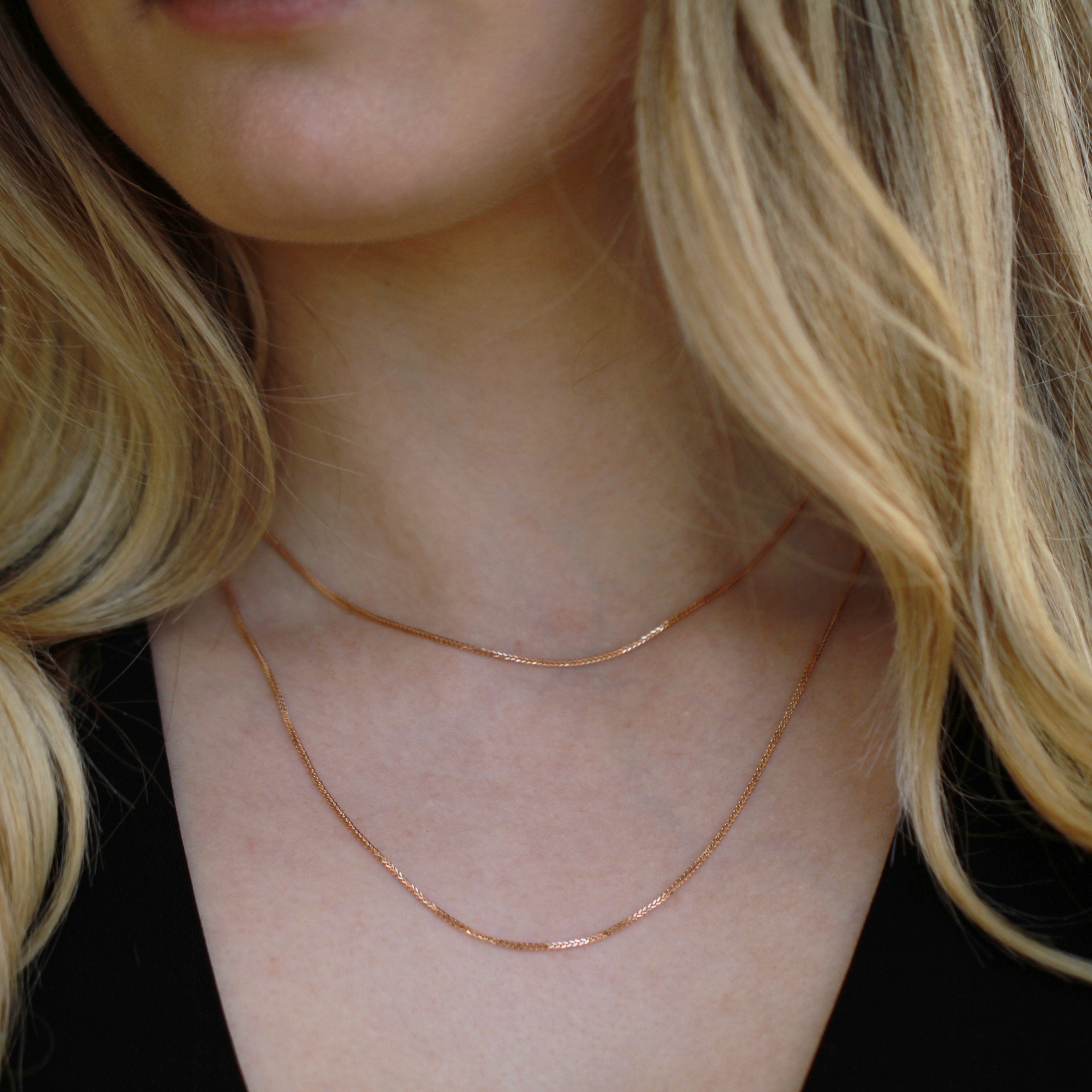 10kt Rose Gold Spiga30 Chain in 16 inch Independent Jewellers