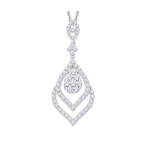 10kt White Gold 0.50cttw Diamond Pendant