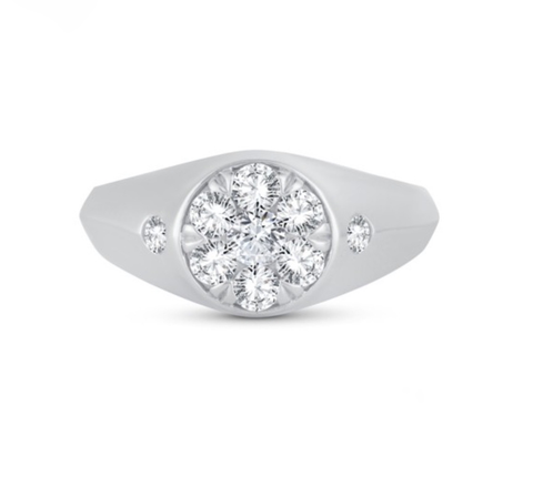 10kt White Gold 1.00cttw Diamond Men's Wedding Ring