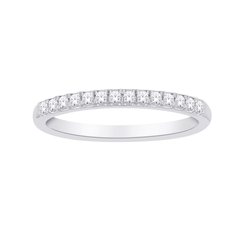 14kt White Gold 0.30cttw Lab-Grown Diamond Wedding Band