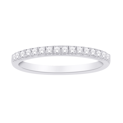 14kt White Gold 0.40cttw Lab-Grown Diamond Wedding Band