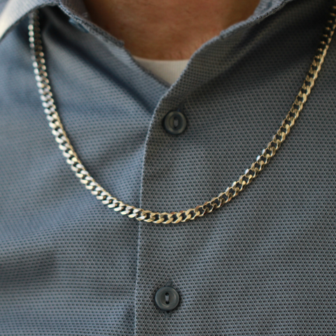 Sterling Silver 5.80mm Curb Chain in 24"
