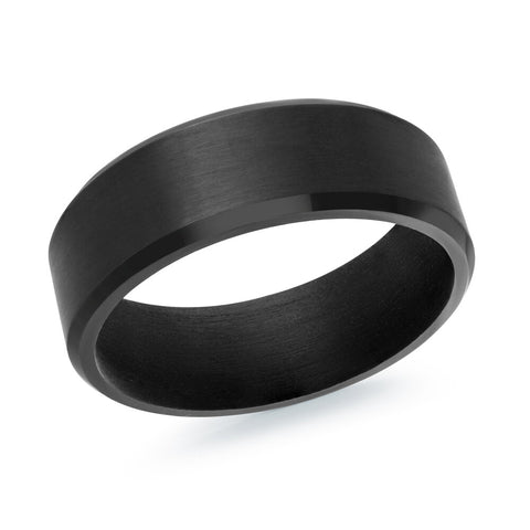 7mm Black Tantalum Satin Finish Men's Ring Size 11