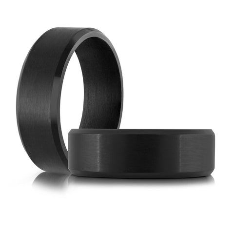 7mm Black Tantalum Satin Finish Men's Ring Size 11