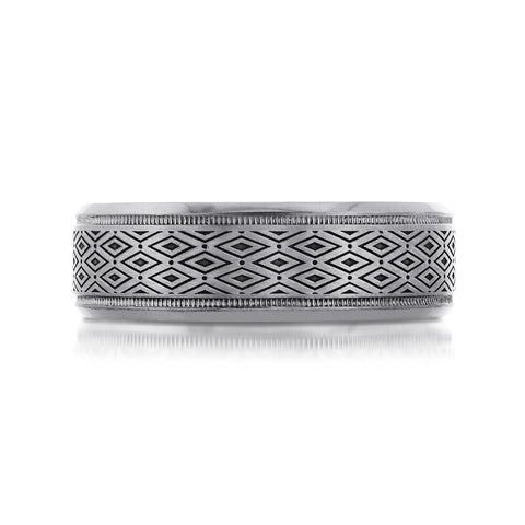 7mm Grey Tantalum Men's Ring Size 11