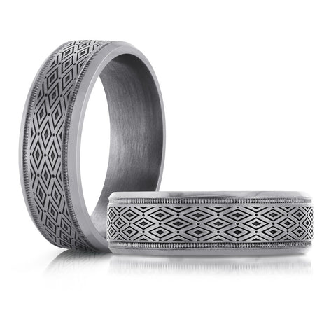 7mm Grey Tantalum Men's Ring Size 11
