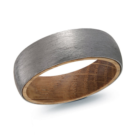 Tantalum and Wood Inside 7mm Men's Ring Size 11