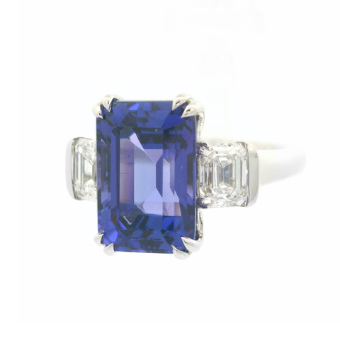 18kt White Gold 7.35ct Tanzanite and Diamond Ring