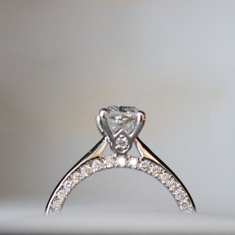 10kt White Gold 2.00cttw Marquise Lab-Grown Diamond Engagement Ring