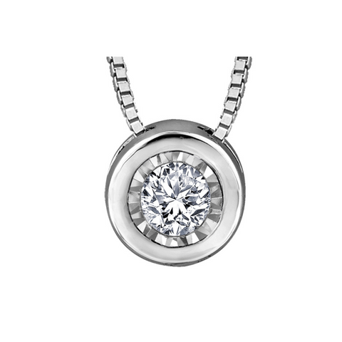 10kt White Gold 0.02ct Diamond Pendant