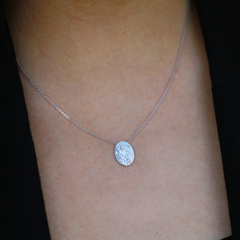 10kt White Gold 0.33cttw Lab Grown Diamond Diamond Star Design Pendant