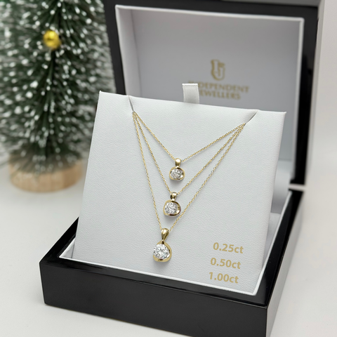 14kt Yellow Gold 0.29ct Lab-Grown Diamond Pendant