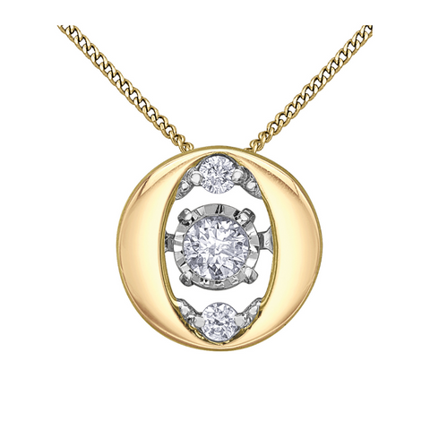 10kt Yellow Gold Pulse Diamond Pendant
