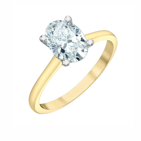 14kt Yellow Gold 1.27cttw CANADIAN Diamond Oval Engagement Ring