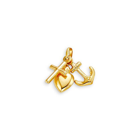 10kt Yellow Gold Faith, Hope, and Love Pendant