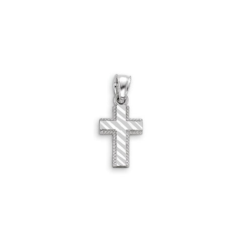 10kt White Gold Small Cross
