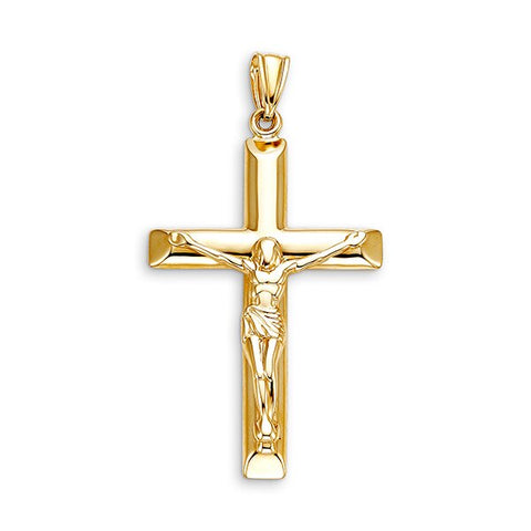 10kt Yellow Gold Large Crucifix