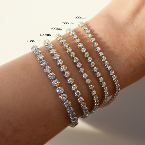 10kt Yellow Gold 3.00cttw Lab Grown Diamond Tennis Bracelet