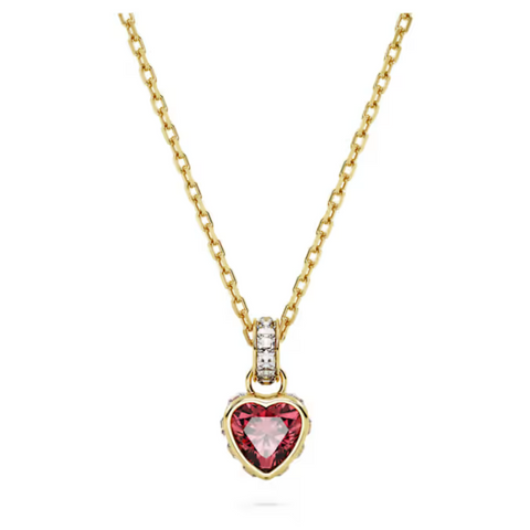Swarovski Red Chroma Heart Pendant, Gold-plated