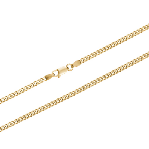 10kt Yellow Gold Curb40 Chain in 16-inch