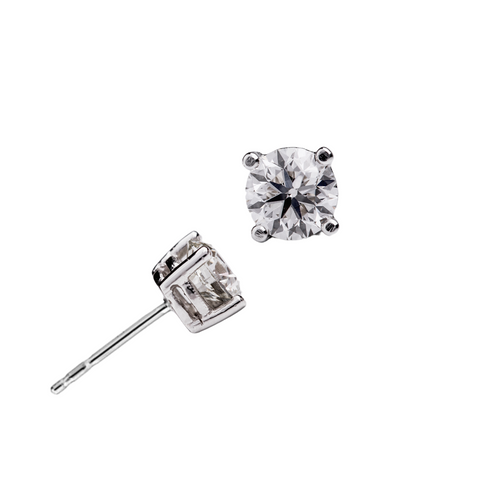 14kt White Gold 1.50cttw Round Diamond Stud Earrings