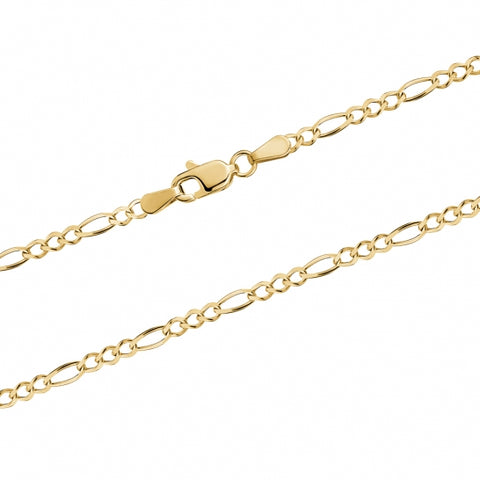 10kt Yellow Gold Figaro120 Chain in 20-inch